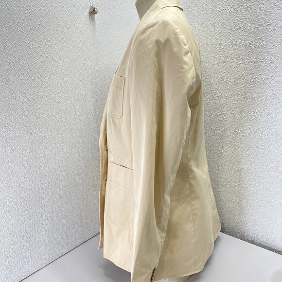 Tory Burch Women’s Polished Poplin Double-Breasted Jacket Size 12 Palestone - Picture 9 of 15